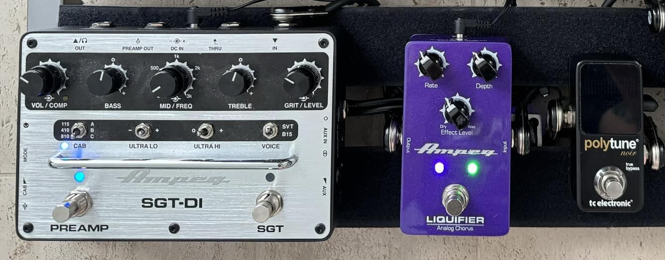 Ampeg Liquifier on my pedalboard